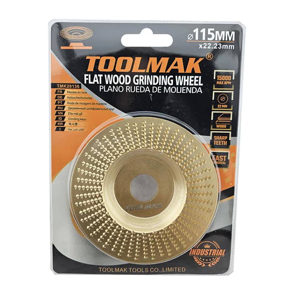 Disco Escofina P/ Tallado Y Desbaste De Madera 115mm Plano   1