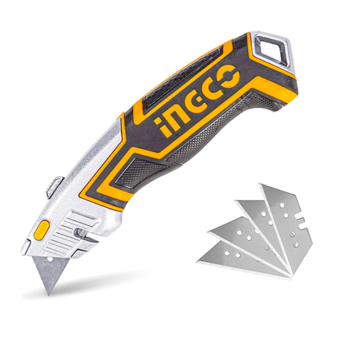 Cuchillo Cartonero Retráctil Ingco Huk6118   