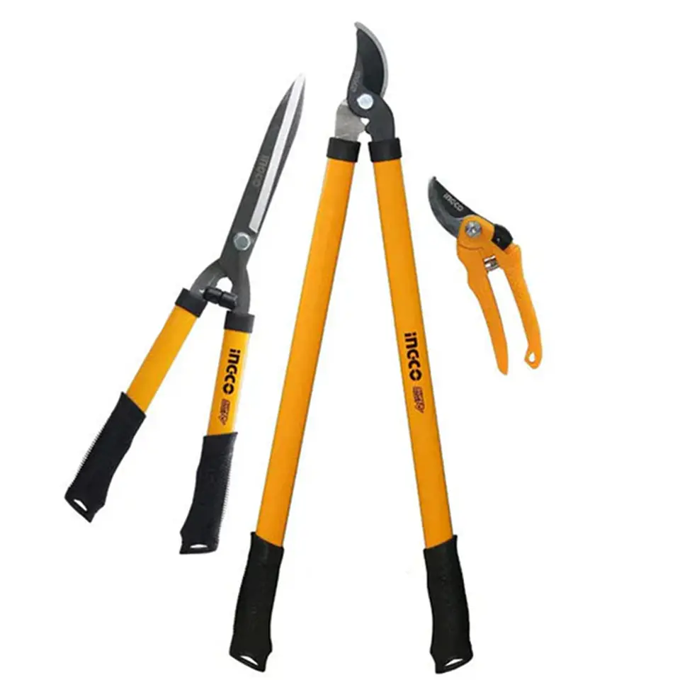 Set De Tijeras De Podar Corte Jardin 3 Piezas Ingco Hlt78033    1