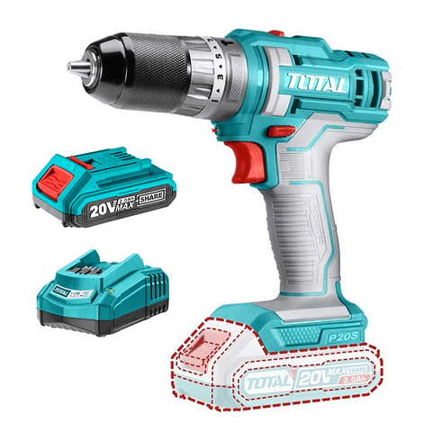 Taladro Atornillador Percutor 10mm 20v Bat+ Carg Tidli201455