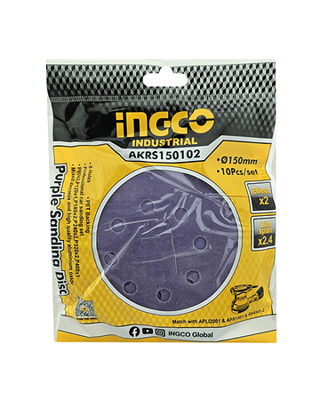 10 Disco Lija Zirconio 150mm Velcro Grano Variado Akrs150102  