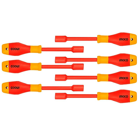Set Destornilladores Dado Hexagonal Aislado 7 Piezas Ingco   