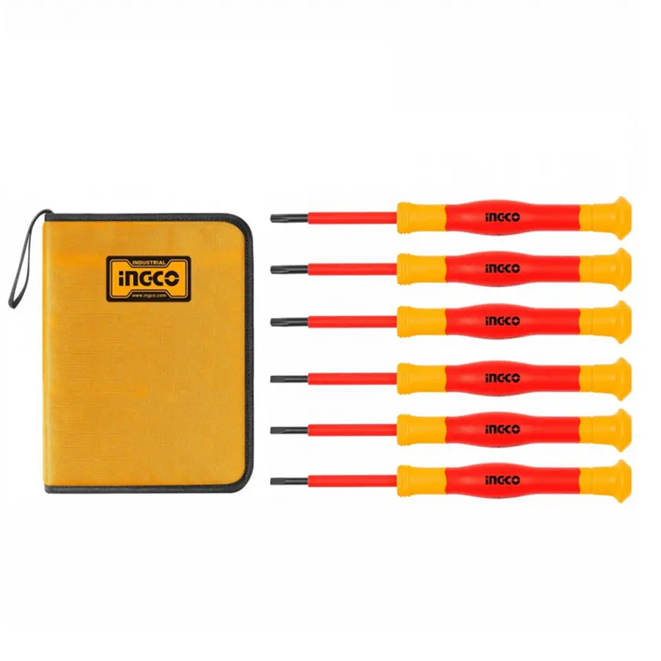 Kit Juego Destornilladores De Precision Aislados 6 Pcs Ingco   1