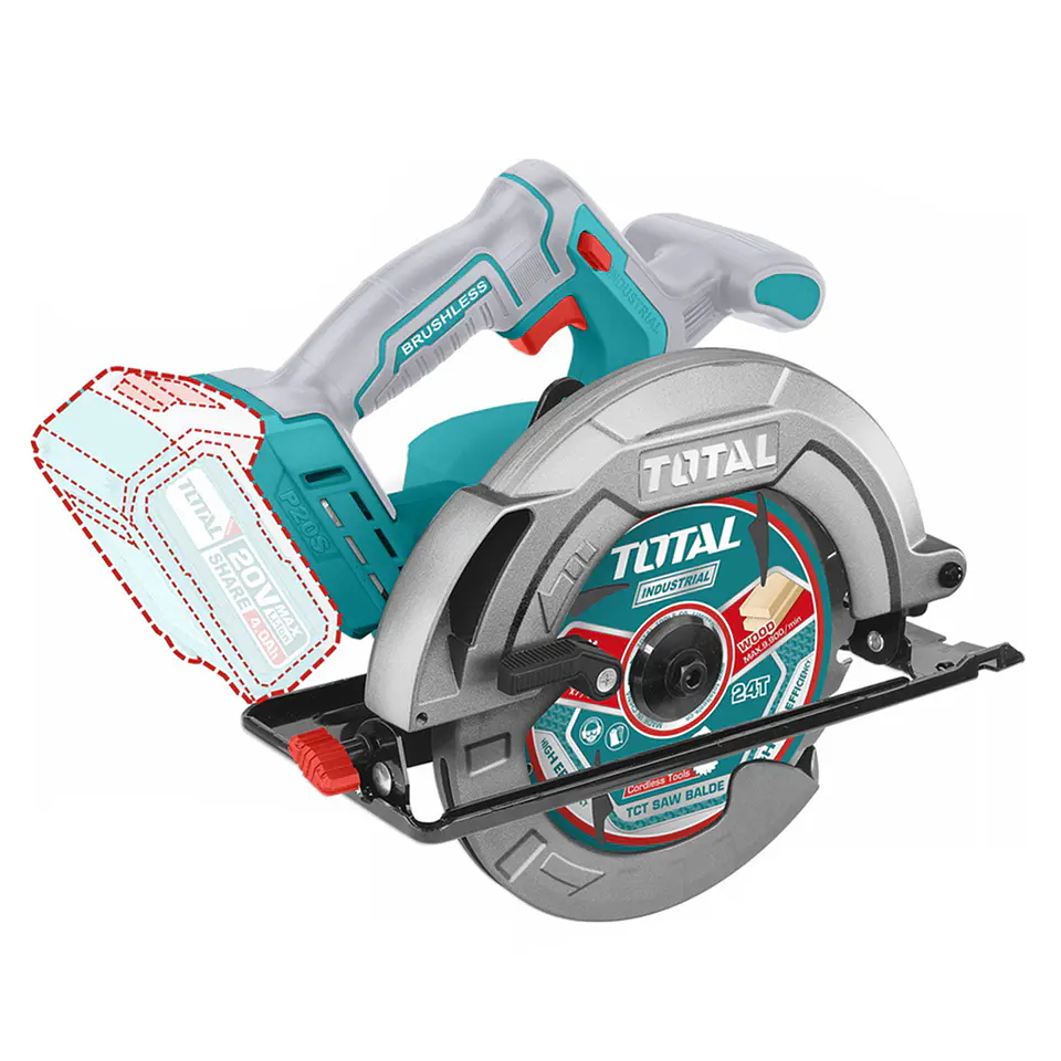 Sierra Circular Inalámbrica 20v 185mm Total Tsli1851 1