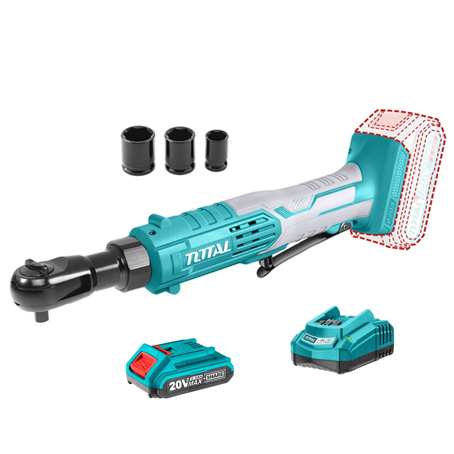 Llave Chicharra 3/8 Inalambrica 20v Bat+ Carg Tdrli2060151