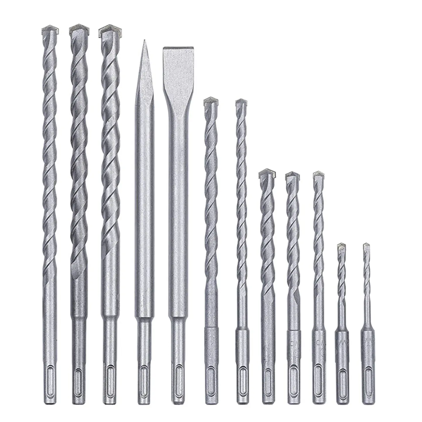 Set Juego Broca Cincel P/ Rotomartillo Sds Plus 12 Pcs Kwb   3