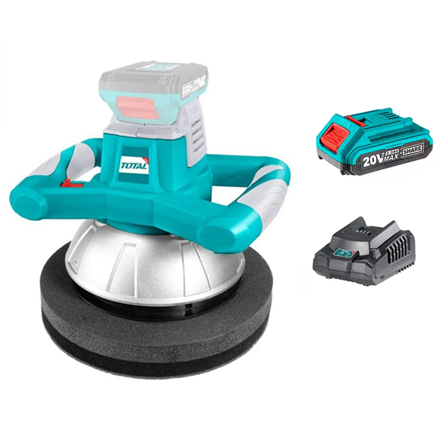 Pulidora Orbital 20v 254mm Bat+ Cargador Total Topli2001   1