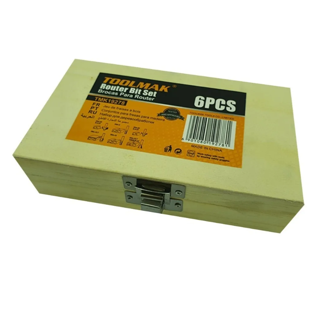 Fresas Madera 6 Pcs 1/4 Tupi Router Fresadora Tmk 3