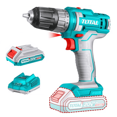 Taladro Atornillador 20v Bat + Carg Total Tdli200518