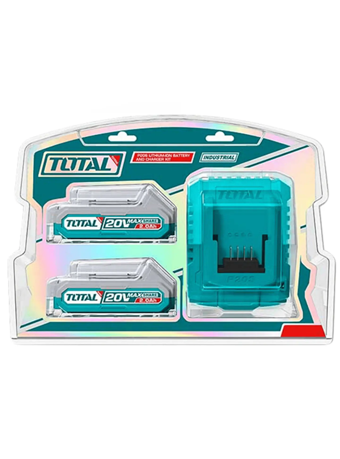 Kit Cargador + 2 Baterias 20v 2ah Total Tfbcpk1222 2