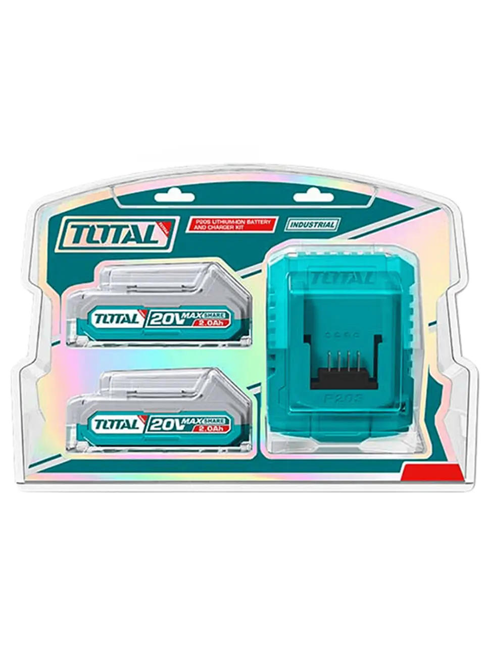 Kit Cargador + 2 Baterias 20v 2ah Total Tfbcpk1222 2