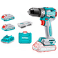 Taladro Atornillador 20v 13mm 2bat+ Carg Total Tdli20602 - Miniatura 1