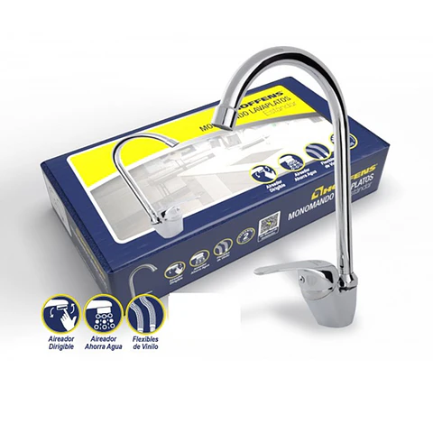Llave Monomando Lavaplatos Vertical Hoffens