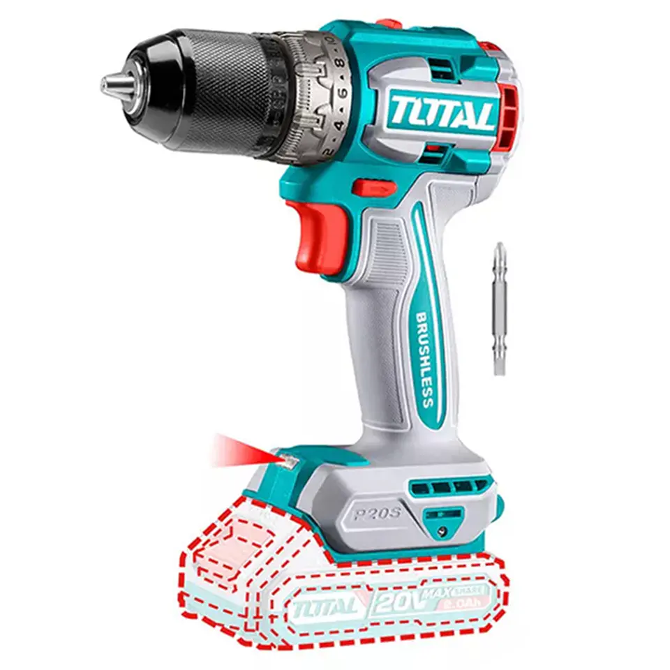 Taladro Atornillador Inalambrico 13mm 20v Total Tdli206021 1