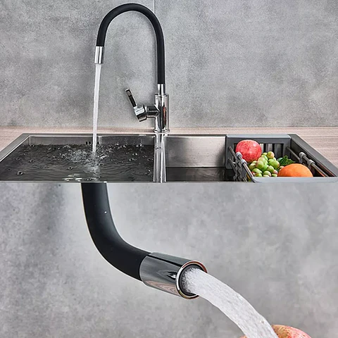 Llave Monomando Lavaplatos Cuello Flexible Taumm
