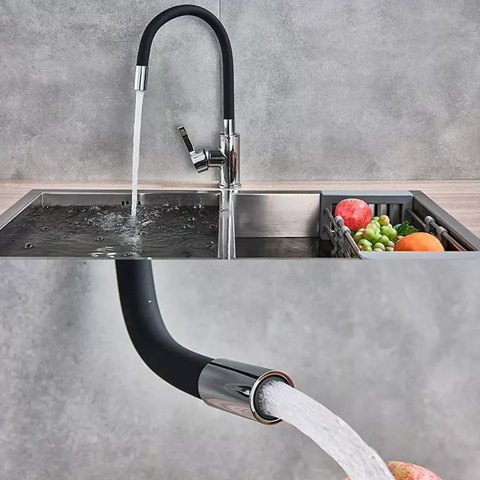 Llave Monomando Lavaplatos Cuello Flexible Taumm 3