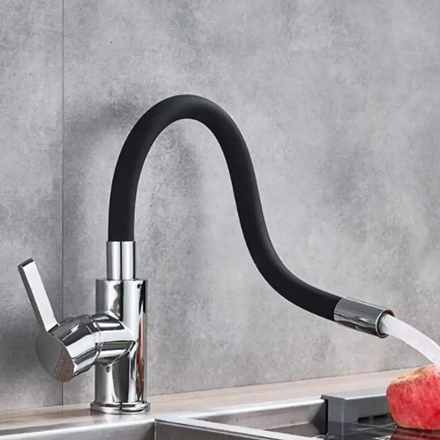 Llave Monomando Lavaplatos Cuello Flexible Taumm 4