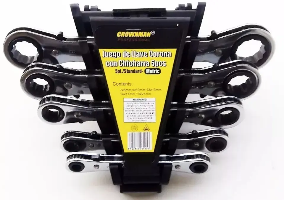 Juego De Llaves Corona Con Chicharra 5 Piezas Crownman 1