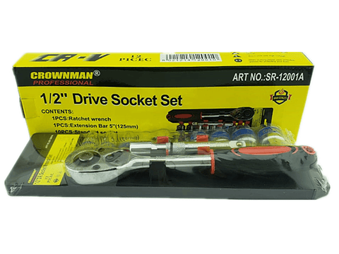 Juegos De Dados 1/2 pulgada 12 Piezas Crownman