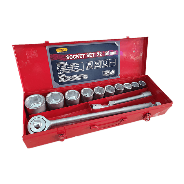 Juego De Dados 3/4 pulgada 15 Piezas Steeltools