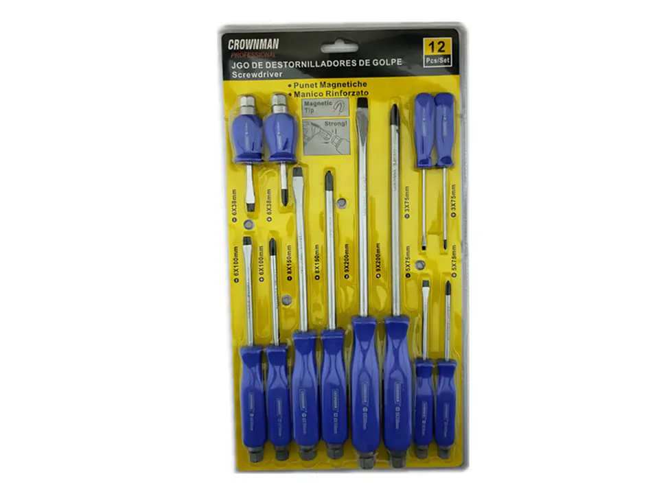 Juego De Destornilladores 12 Piezas Crownman 1