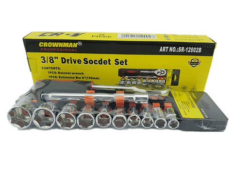 Juego De Dados Chicharra 3/8 12 Piezas Crownman