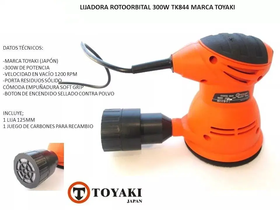 Lijadora Roto-orbital 300w Toyaki 4