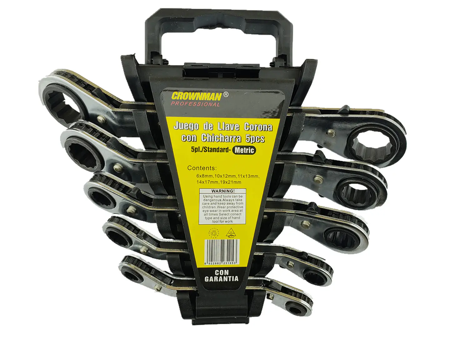Juego De Llaves Corona con Chicharras Curvas 5 Piezas Crownman 1