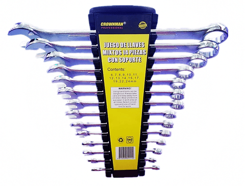 Juego de Llaves Punta y Corona 14 Piezas Crownman