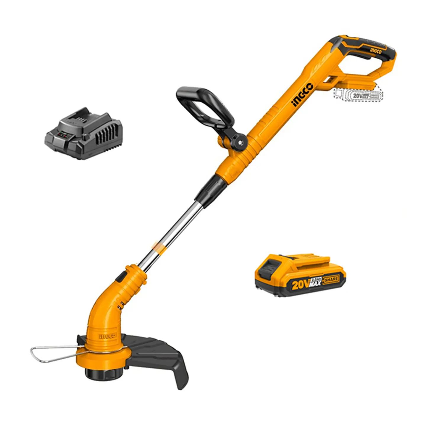 Orilladora Inalambrica 20v + Bat + Carg Ingco Cgtli20018 1