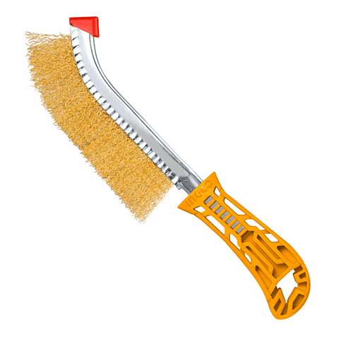 Cepillo Escobilla Alambre Rizada 250mm Ingco Hwb02250