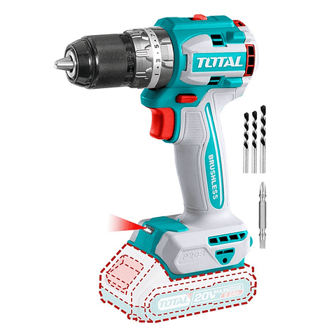 Taladro Atornillador Percutor 13mm 20v Total Tidli206021