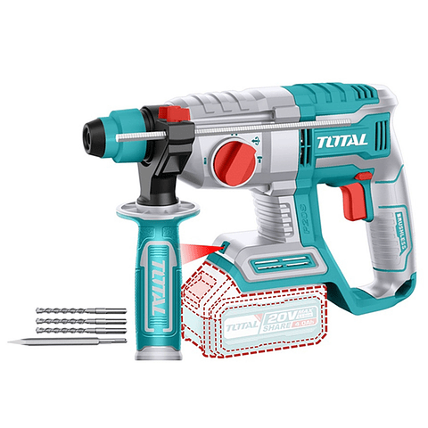 Rotomartillo Inalámbrico 20v Sds Plus Total Trhli20208
