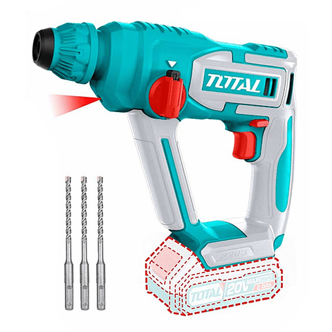 Rotomartillo Inalámbrico 20v Sds Plus Total Trhli20168