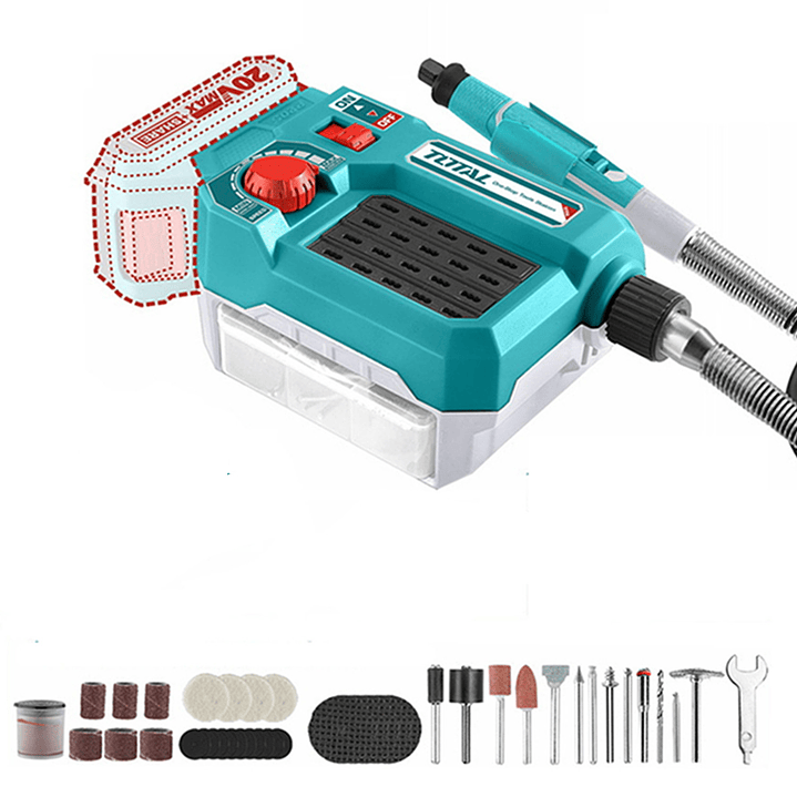 Mini Torno Herramienta Multiuso 20v+40 Acc Total Tmgli2001 1