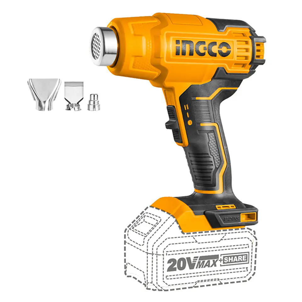 Pistola De Calor Inalámbrica 20v Ingco Hgli2002 1