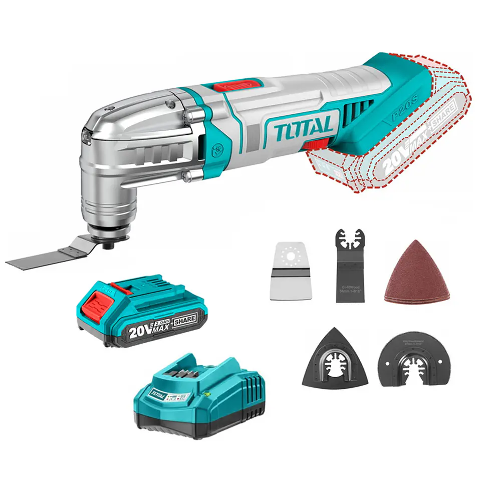 Herramienta Oscilante Multiuso 20v Bat+ Carg Total Tmli2022 1