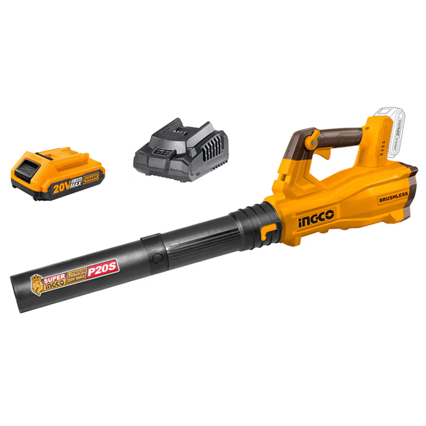 Soplador Inalambrico 20v + Cargador + Bat Ingco Cabli20428 1