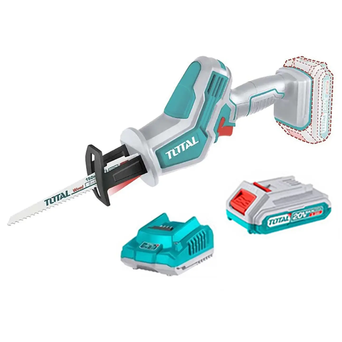 Sierra Sable Inalambrica 20v Bat+ Carg Total Trsli65061 1