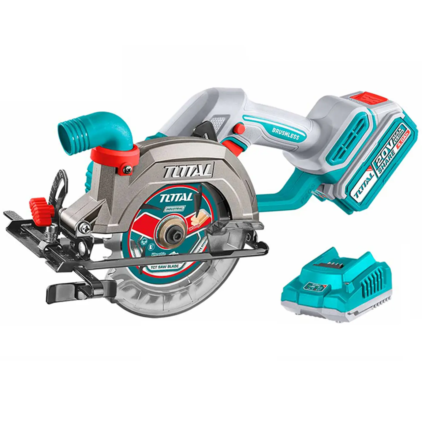 Sierra Circular Inalámbrica 20v Bat+ Carg Total Tsli14021 1