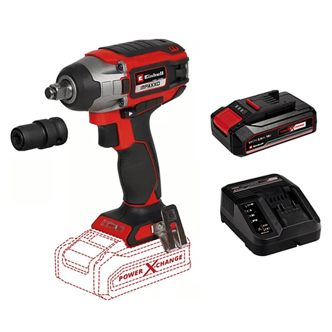 Pistola Taladro Llave Impacto 1/2 18v Bat + Carg Einhell