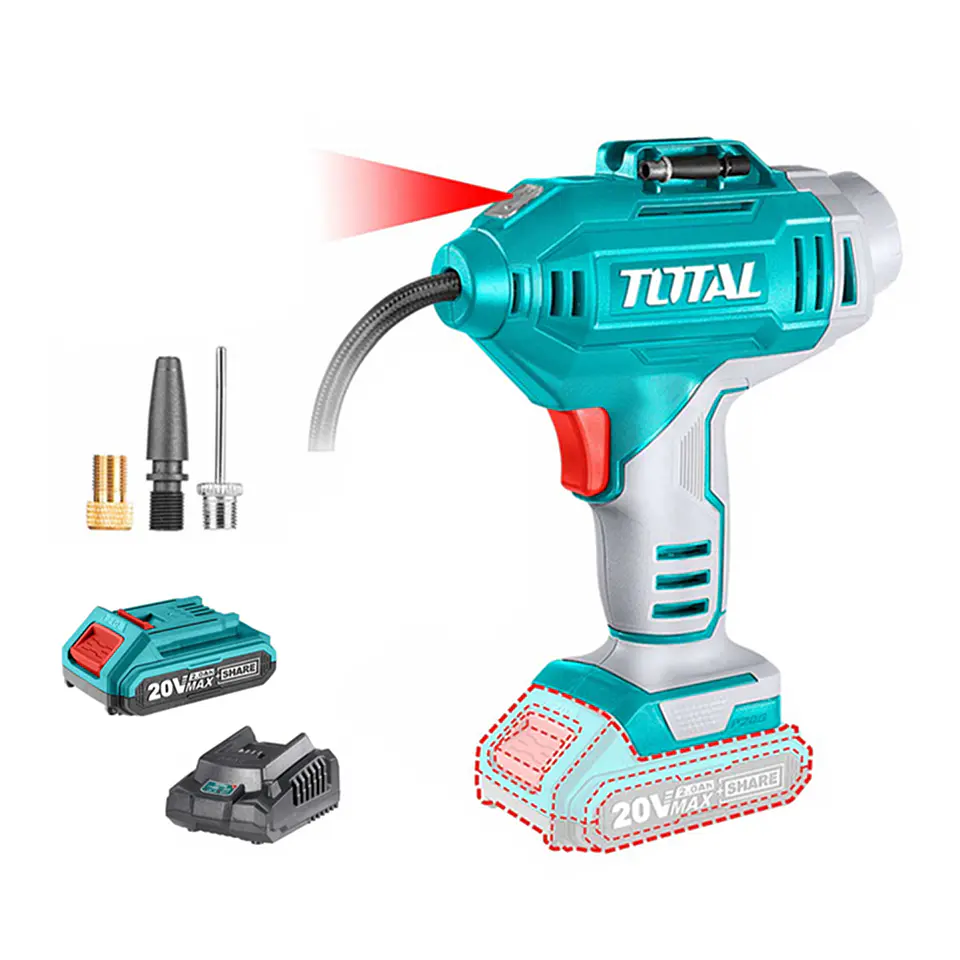 Inflador Compresor Aire 20v Bat + Cargador Total Tacli20181 1