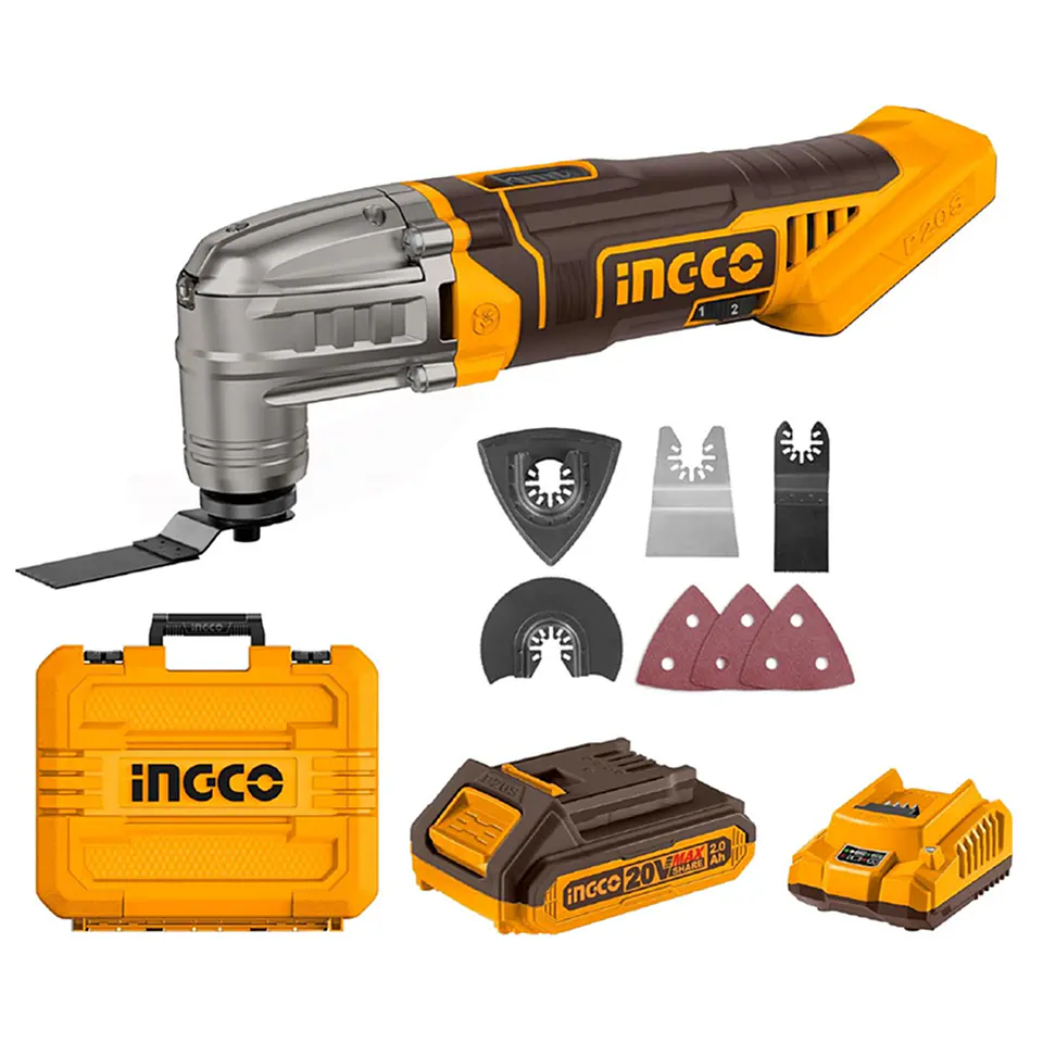 Herramienta Oscilante Multiuso 20v Bat+ Carg Ingco 1