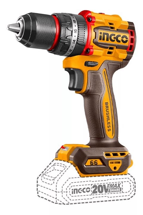 Taladro Atornillador Percutor 13mm 20v Ingco Cidli206681