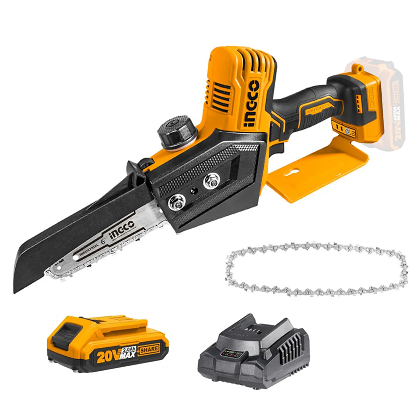 Motosierra 20v 150mm Bateria + Cargador Ingco Cgsli2068 1