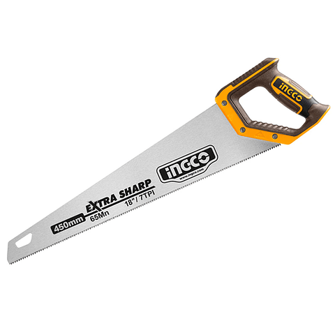 Serrucho Carpintero Mango De Fibra 18 PuLG Ingco Hhas15450