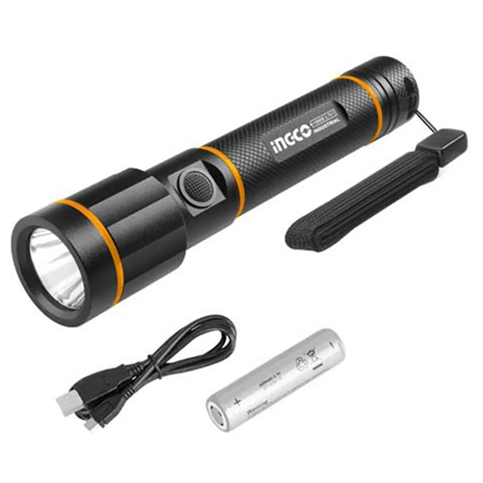 Linterna De Mano Tactica Led Recargable Ingco 1