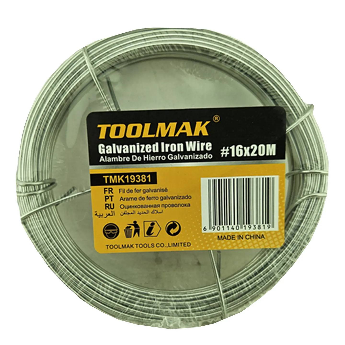 Alambre Galvanizado #16 Rollo 20mts Toolmak 1