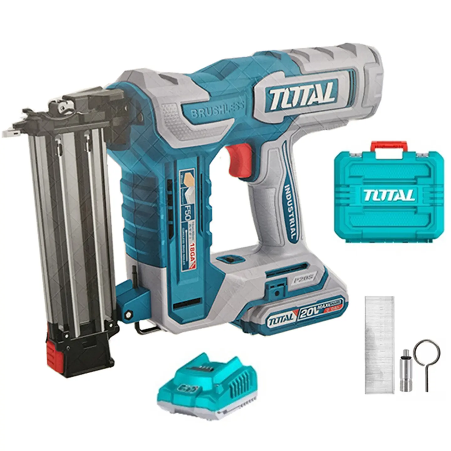 Pistola Clavadora 15-50mm 20v Bat+ Carg Total Tcbnli5008 1