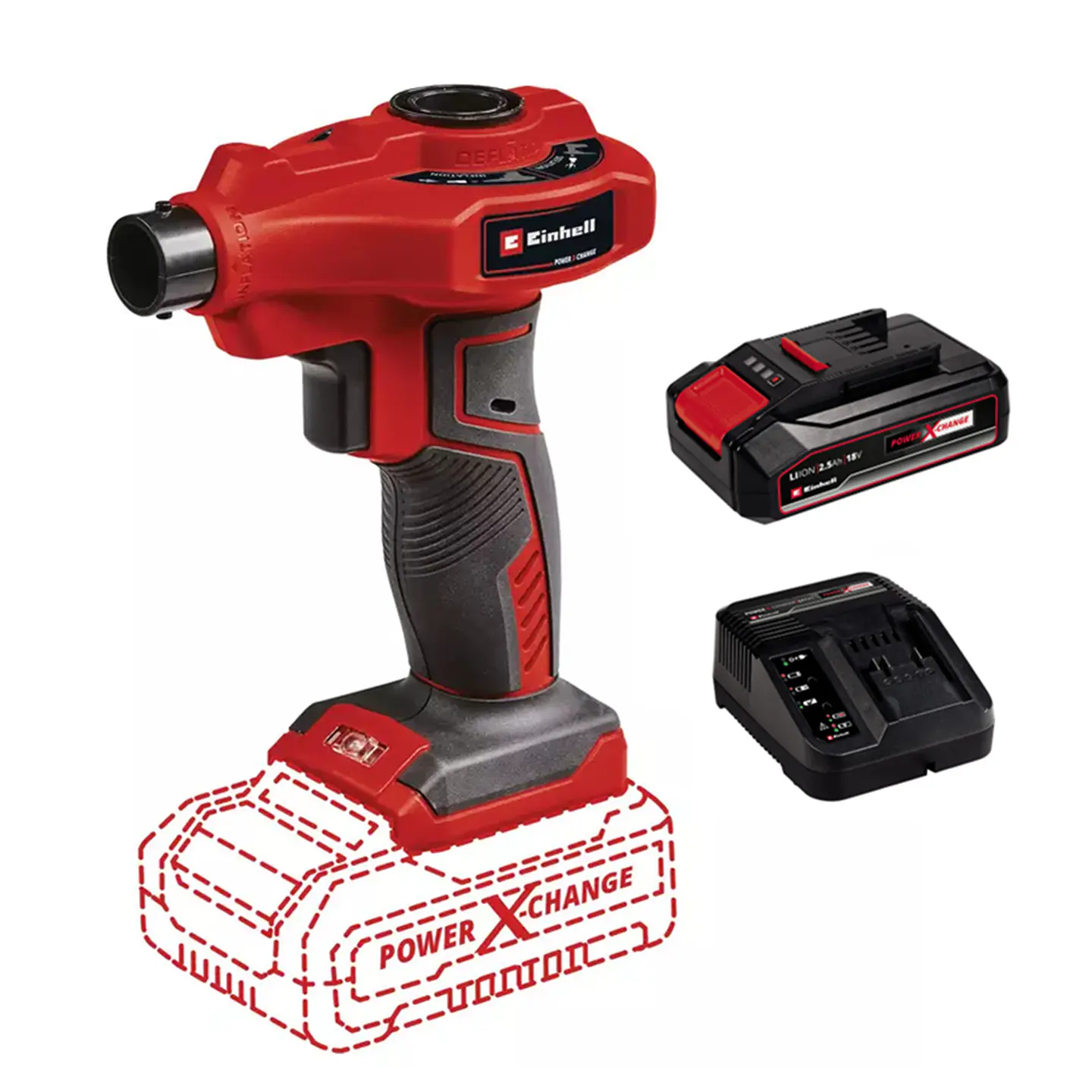 Inflador Bomba De Aire 18v Ce-Ap 18 Li-Solo Bat+ Carg Einhell  1